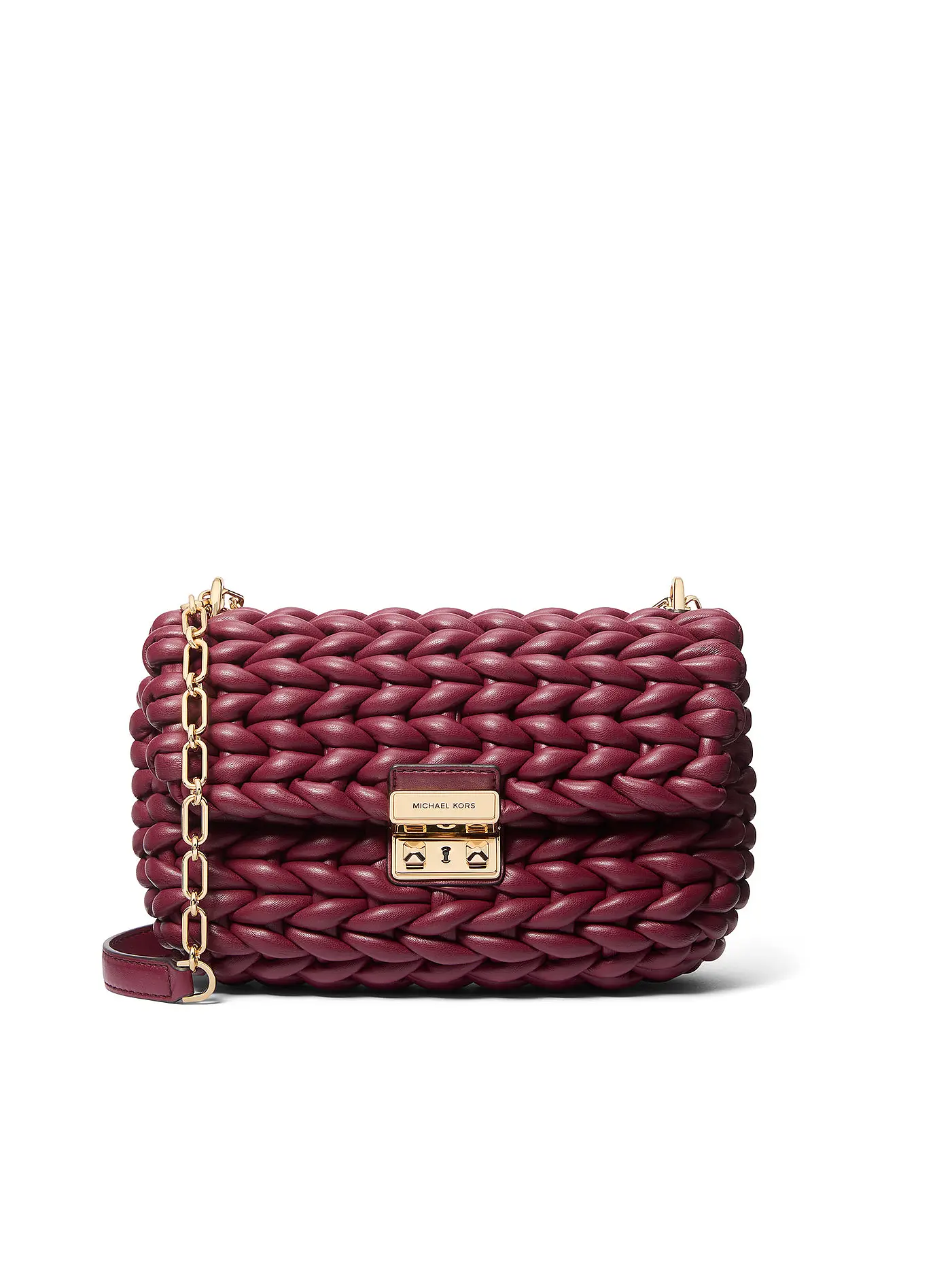 MICHAEL KORS | Ledertasche - Umhängetasche TRIBECA | dunkelrot
